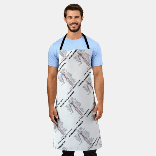 心臓専門医は流れの循環と一緒に行く エプロン (着用した状態)