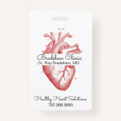 心臓専門医またはハートクリニック解剖学的ハート バッジ (正面)