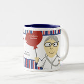 心臓専門医ドクターギフトコーヒーマグ ツートーンマグカップ (正面右)