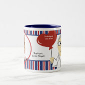 心臓専門医ドクターギフトコーヒーマグ ツートーンマグカップ (中央)