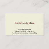 心臓専門医ドクターメディカルシンボルの名刺 名刺 (裏面)