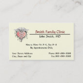 心臓専門医ドクターメディカルシンボルの名刺 名刺 (正面)