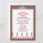 心臓専門医ドクター卒業パーティー招待状 招待状 (正面)