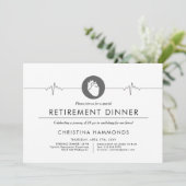 心臓専門医リタイアディナー |ミニマルスタイル 招待状 (スタンド正面)