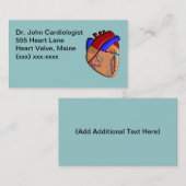 心臓専門医名刺ハートスケッチ 名刺 (正面/裏面)