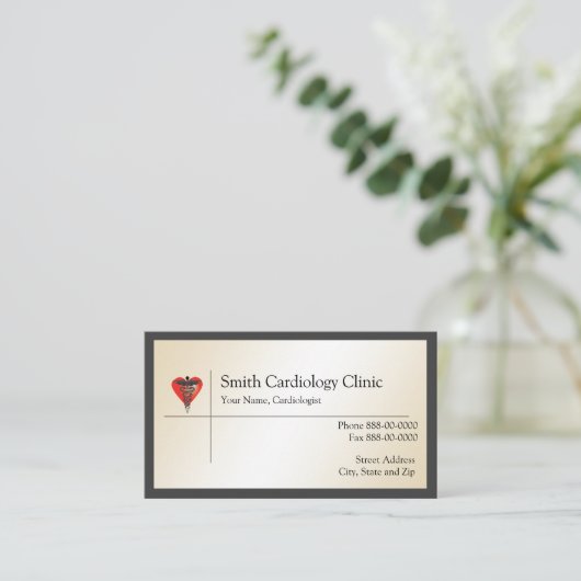 心臓専門医名刺 名刺 (スタンド正面)