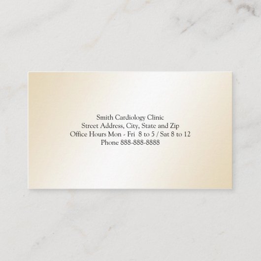 心臓専門医名刺 名刺 (裏面)