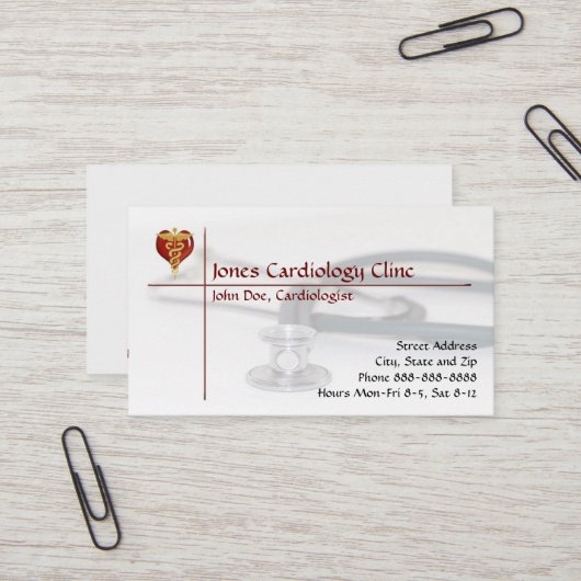 心臓専門医名刺 名刺 (正面/裏面インサイチュ)