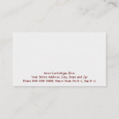 心臓専門医名刺 名刺 (裏面)