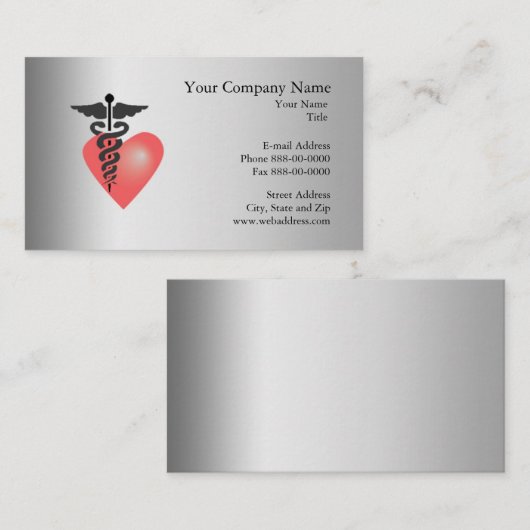 心臓専門医名刺 名刺 (正面/裏面)