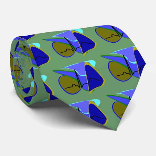 心臓専門医抽象芸術タイQRSデザイン ネクタイ (ロール)