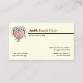 心臓専門医 ドクター 医療 シンボル ビジネス カード (正面)