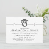 心臓専門医 卒業 | ミニマル招待状 招待状 (スタンド正面)