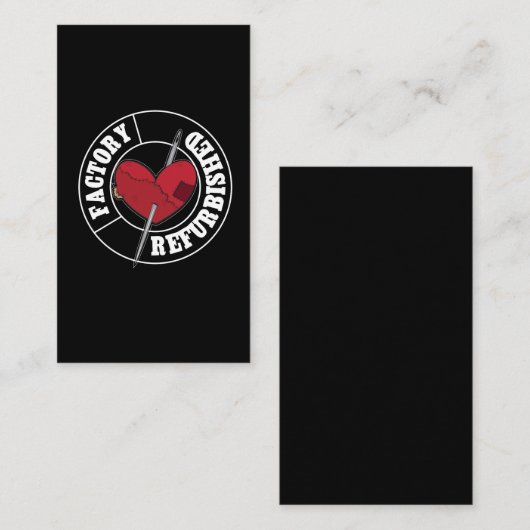 心臓手術の回復ギフトを開けて下さい 名刺 (正面/裏面)