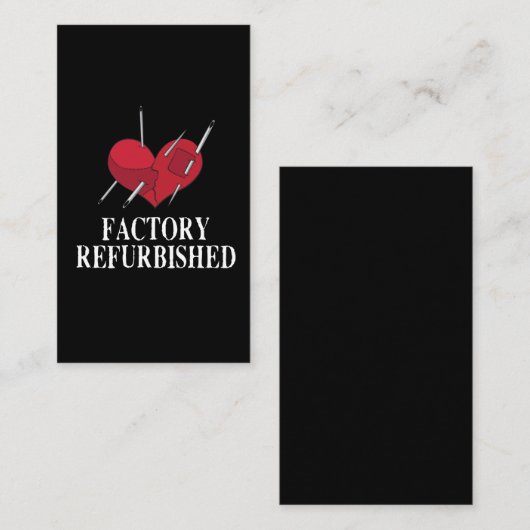 心臓手術の回復-改装される工場--を開けて下さい 名刺 (正面/裏面)