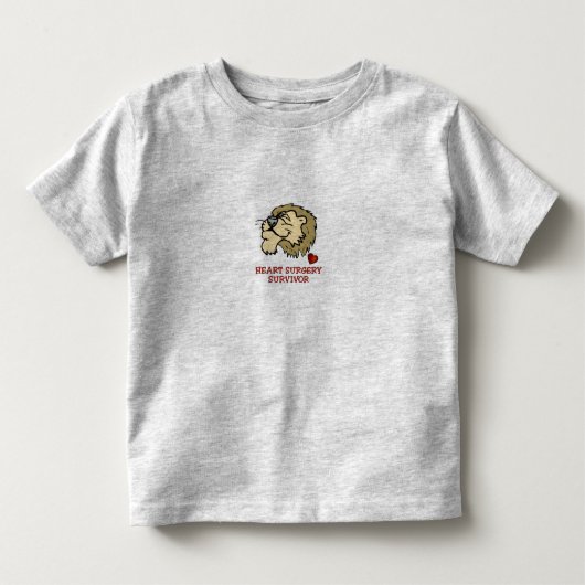 心臓手術の生存者のライオン トドラーTシャツ (正面)