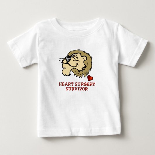 心臓手術の生存者のライオン ベビーTシャツ (正面)