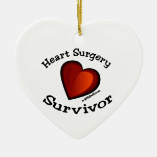心臓手術の生存者 セラミックオーナメント
