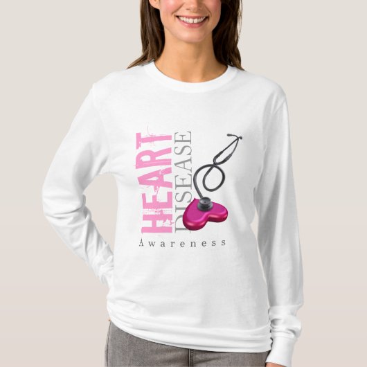 心臓病の認識度 Tシャツ (正面)