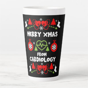 心臓病クリスマス医療スタッフのギフト カフェラテマグ