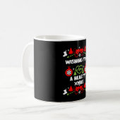 心臓病クリスマス医療スタッフのギフト コーヒーマグカップ (正面左)