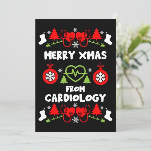 心臓病クリスマス医療スタッフのギフト シーズンカード (スタンド正面)