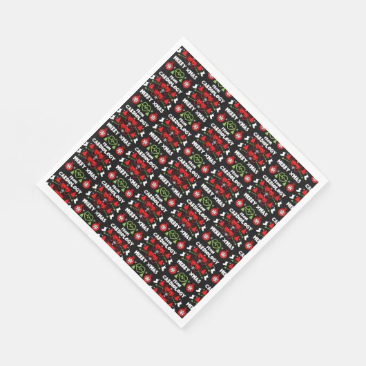 心臓病クリスマス医療スタッフのギフト スタンダードランチョンナプキン (角)