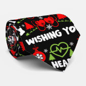 心臓病クリスマス医療スタッフのギフト ネクタイ (ロール)