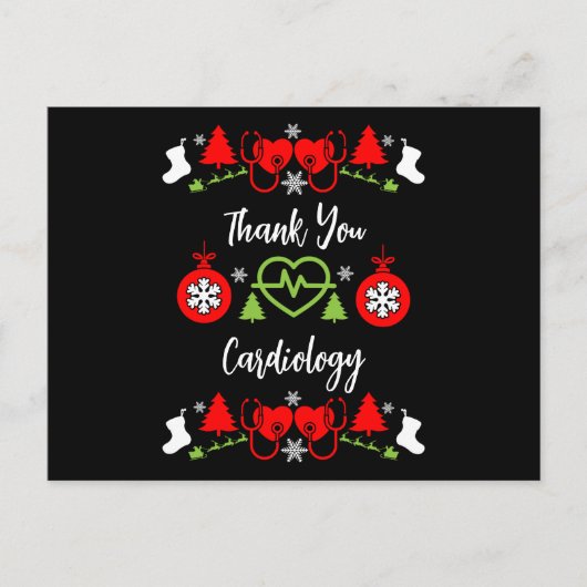 心臓病クリスマス医療スタッフのギフト ポストカード (正面)