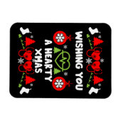 心臓病クリスマス医療スタッフのギフト マグネット (横)