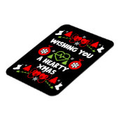 心臓病クリスマス医療スタッフのギフト マグネット (左側)