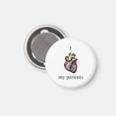 心臓病フォーク マグネット (正面/裏面)