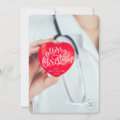 心臓病メディカルドクターヘルシーニューイヤークリスマス シーズンカード (正面)