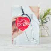 心臓病メディカルドクターヘルシーニューイヤークリスマス シーズンカード (スタンド正面)