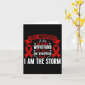 心臓病啓発レッドリボン I Am The Storm  カード (黄色い花)