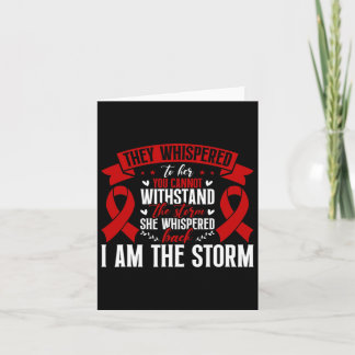 心臓病啓発レッドリボン I Am The Storm  カード