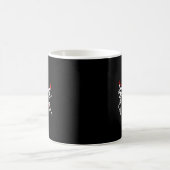心臓病啓発月間 スケルトン・赤いリボン コーヒーマグカップ (中央)