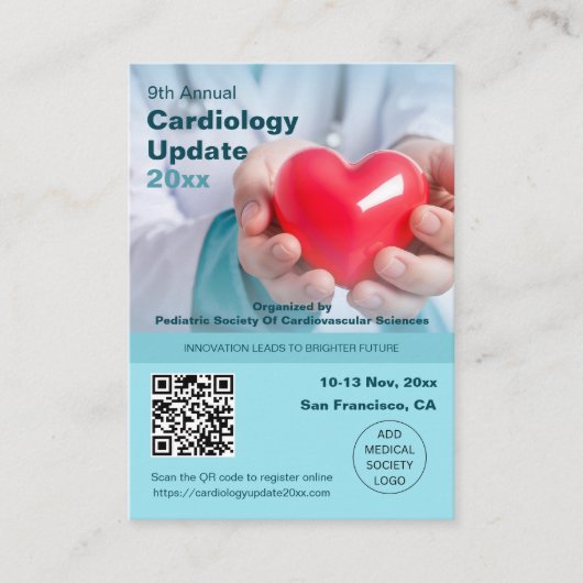 心臓病学会 名刺 (正面)