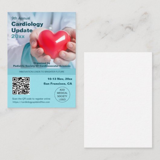 心臓病学会 名刺 (正面/裏面)