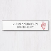 心臓病専門医レッド解剖学的ハート サインプレート (正面)