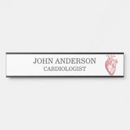 心臓病専門医レッド解剖学的ハート サインプレート