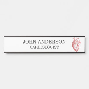 心臓病専門医レッド解剖学的ハート サインプレート