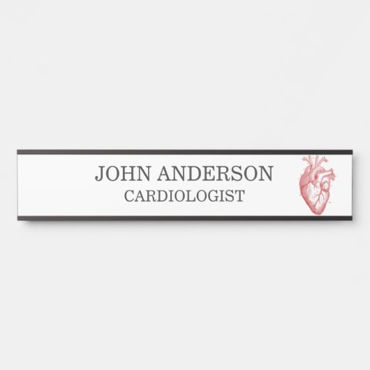 心臓病専門医レッド解剖学的ハート サインプレート