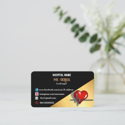 心臓病専門医 名刺 (スタンド正面)