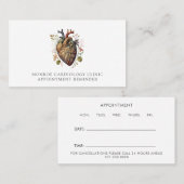 心臓病科アポイントメントリマインダーカード 予約カード (正面/裏面)