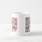 心臓発作の生存者4の心臓病 コーヒーマグカップ (中央)