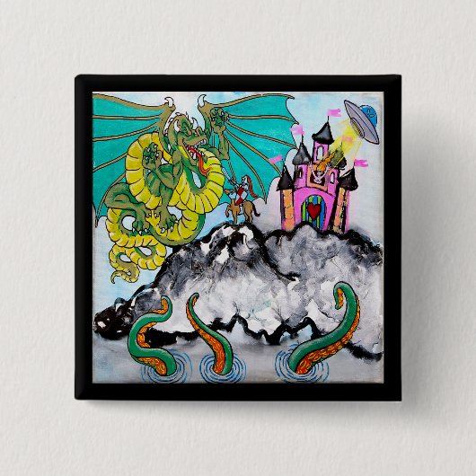 心臓発作 缶バッジ (正面)