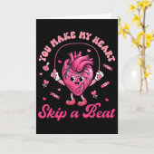 心臓看護師の私の心を楽しくドキドキさせる カード (黄色い花)