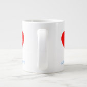 心臓科おもしろい学者Lub Dubハート音を打つ ジャンボコーヒーマグカップ (裏面)