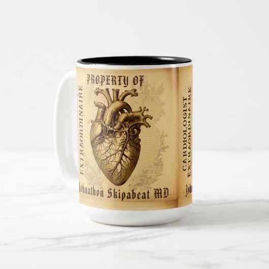 心臓科カスタム学者マグへの贈り物 ツートーンマグカップ (正面左)